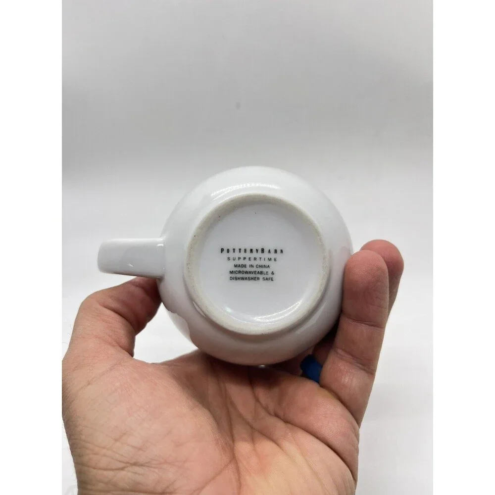 Pottery Barn Suppertime White Porcelain Mug